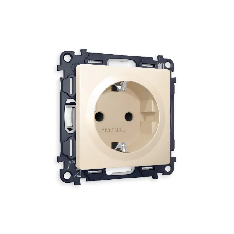Комплект механизма розетки с/з на винтовых зажимах Ambrella Volt Alfa MA326010 в Нижнем Новгороде