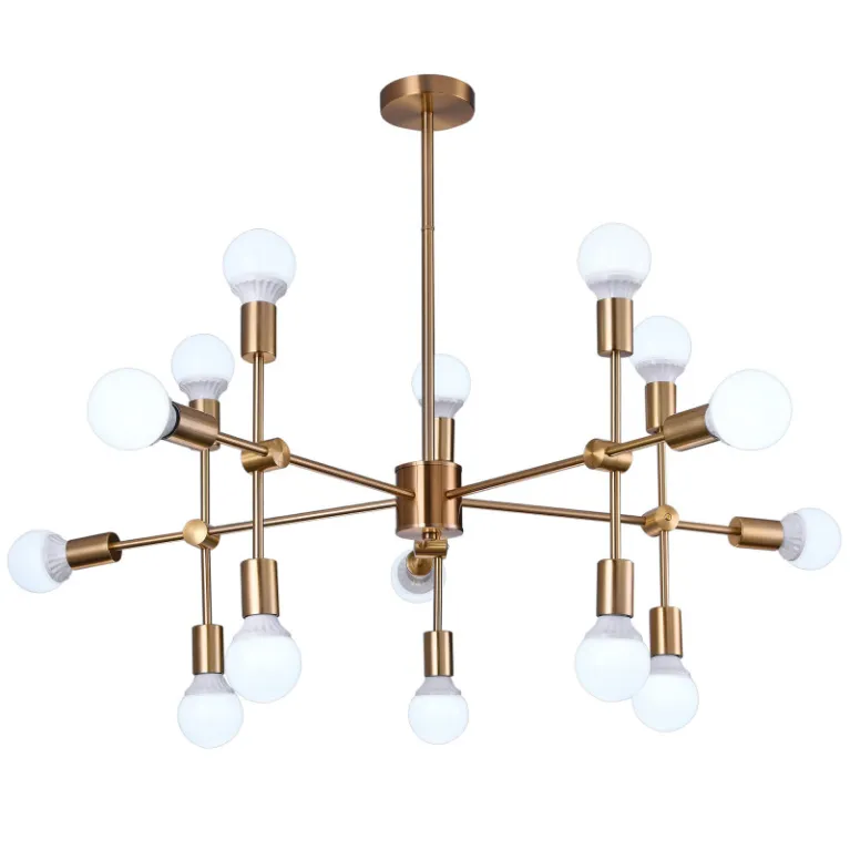 Люстра на штанге Natali Kovaltseva LOFT LUX 75130/12C GOLD в Нижнем Новгороде