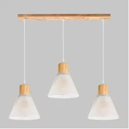 Подвесной светильник IMEX MD.6029-3-P-WOOD+WH
