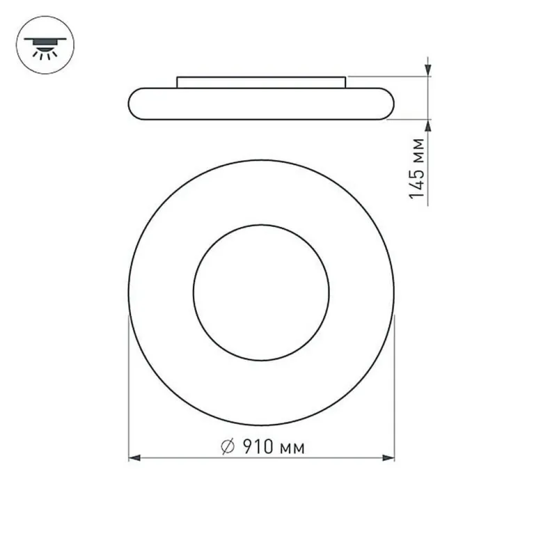 Потолочный светодиодный светильник Arlight Alt-Tor-BB910SW-120W Day White 022750 в Нижнем Новгороде