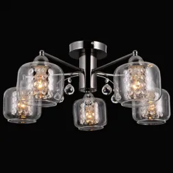 Потолочная люстра Natali Kovaltseva LAINA 75091/5C DARK CHROME