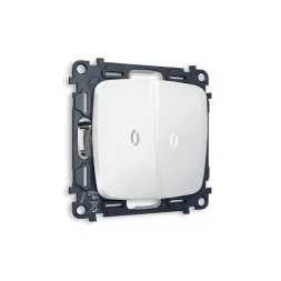 Комплект механизма 2-кл выключателя с подсветкой Ambrella Volt Omega (OP1040, VM115, G14W) MO104015