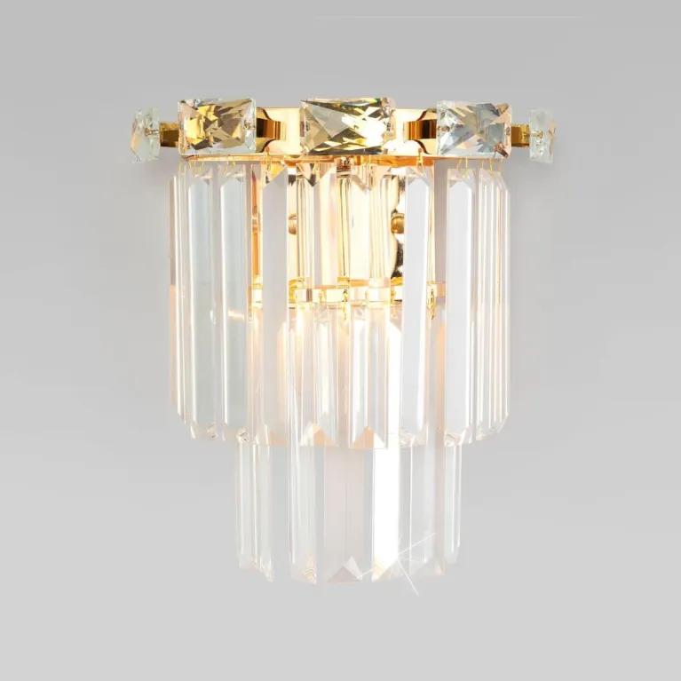 Настенный светильник Eurosvet 10130/1 золото/прозрачный хрусталь Strotskis в Нижнем Новгороде