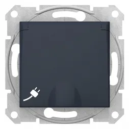 Розетка Schneider Electric Sedna с з/к со шторками и крышкой 16A 250V SDN3100570