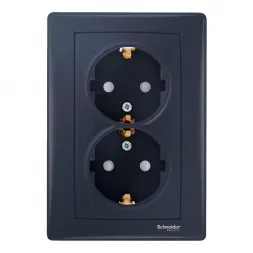 Розетка двойная Schneider Electric Sedna с/з со шторками SDN3000770