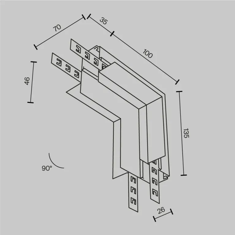 Коннектор L-образный встраиваемый Maytoni Technical Exility TRA034CL-42.12W в Нижнем Новгороде