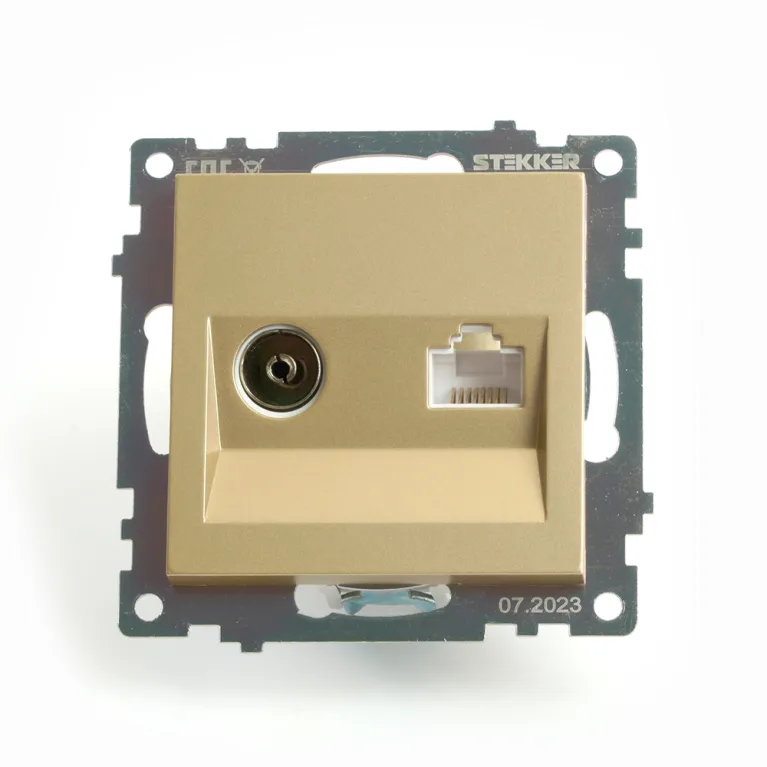 Розетка TV + компьютерная RJ-45 Stekker Катрин GLS00-7106-08 49230 в Нижнем Новгороде