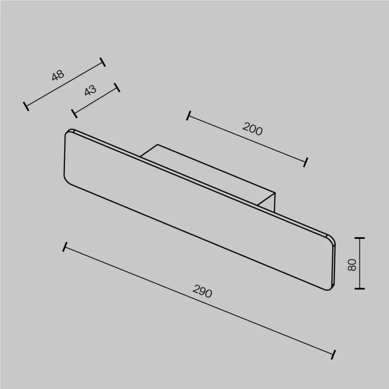 Настенный светильник Maytoni Technical Stela C80WL-10W3K-B в Нижнем Новгороде