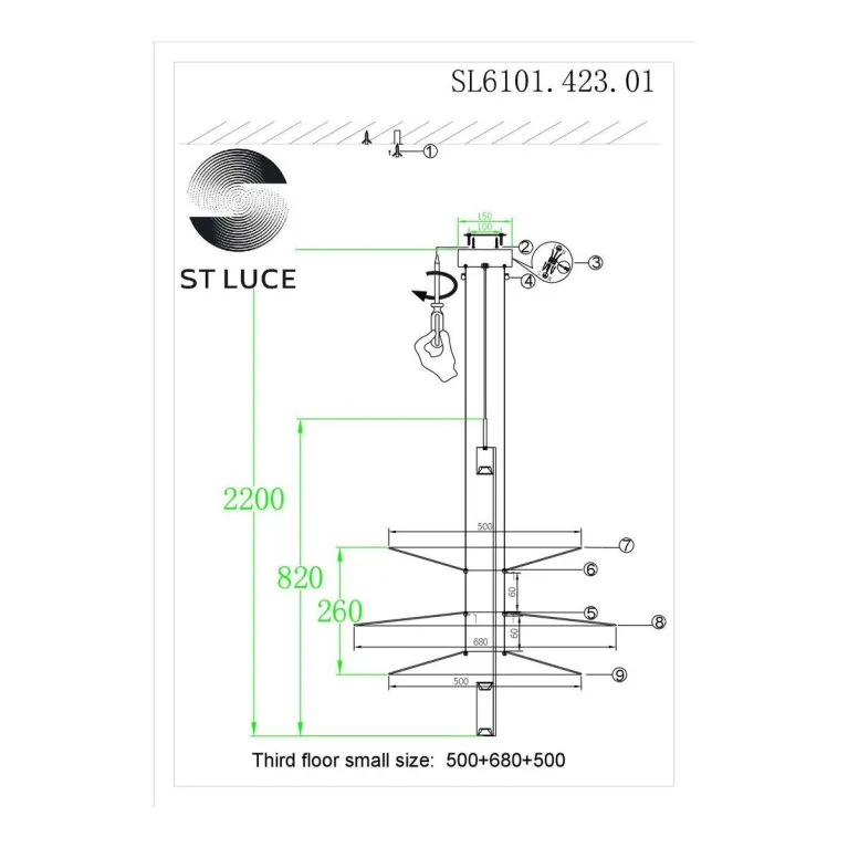 Подвесной светодиодный светильник ST Luce Isola SL6101.423.01 в Нижнем Новгороде