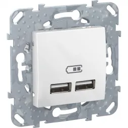 Розетка компьютерная USBx2 Schneider Electric Unica MGU5.418.18ZD