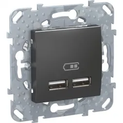 Розетка компьютерная USBx2 Schneider Electric Unica Top MGU5.418.12ZD