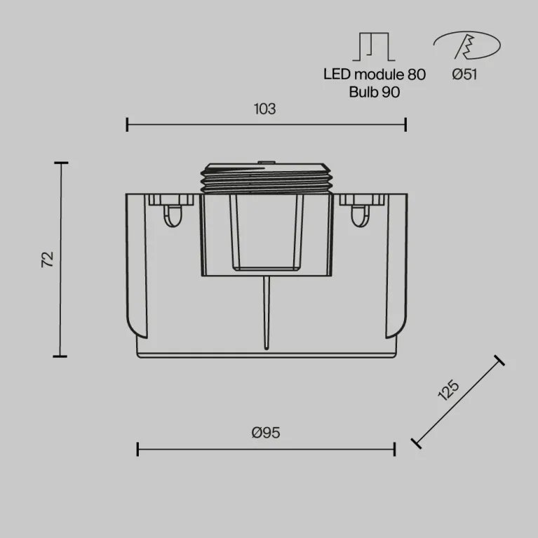 Встраиваемый светильник Maytoni Technical Intro 2.0 DL136-GU10-W в Нижнем Новгороде