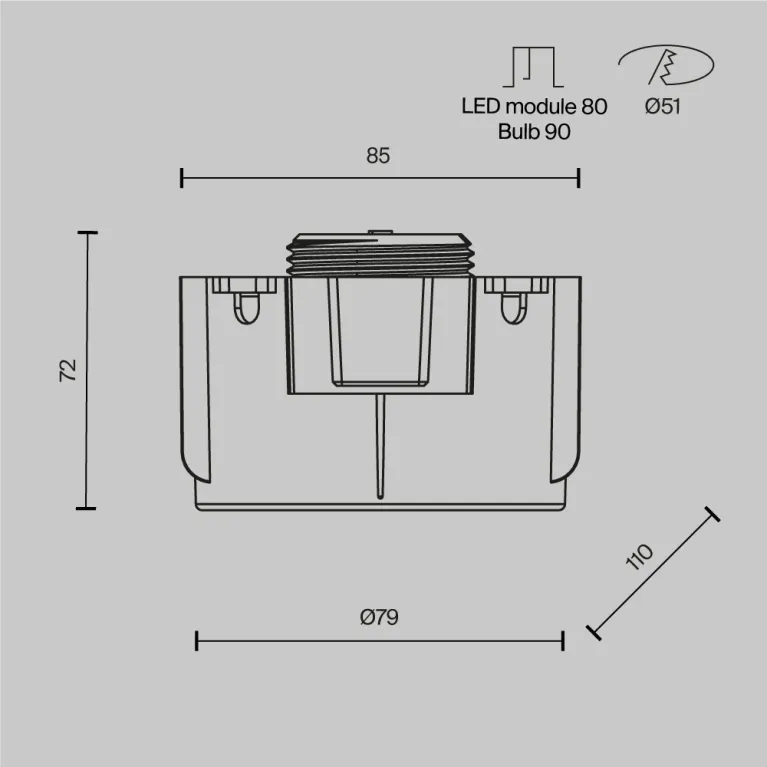 Встраиваемый светильник Maytoni Technical Intro 2.0 DL137-GU10-W в Нижнем Новгороде