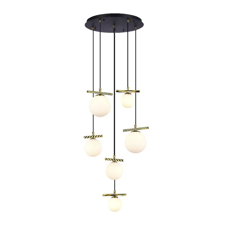 Каскадная люстра iLamp Golden 2134-6D BR+MBK в Нижнем Новгороде