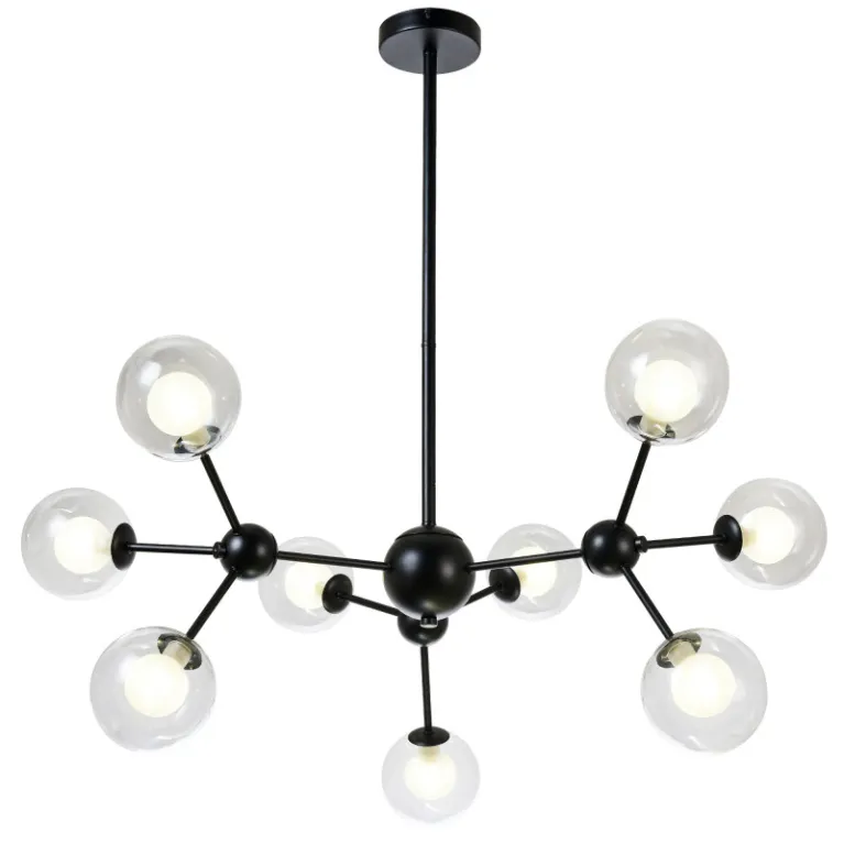 Люстра на штанге Natali Kovaltseva VENTI 81422/8C BLACK в Нижнем Новгороде