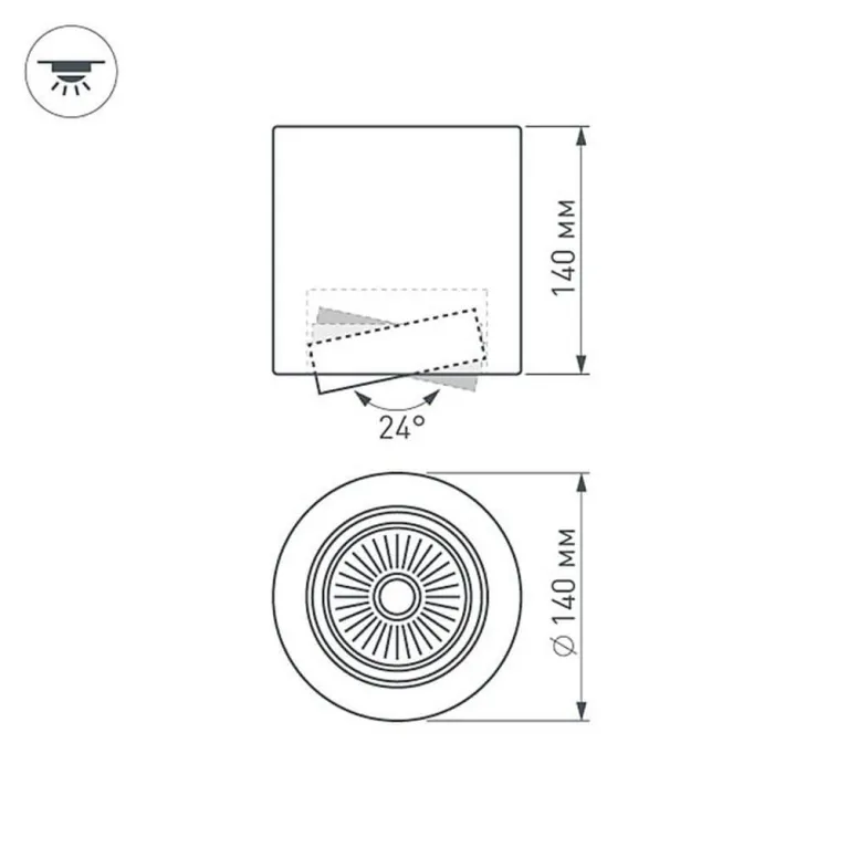 Потолочный светодиодный светильник Arlight SP-Focus-R140-30W Day4000 029537 в Нижнем Новгороде