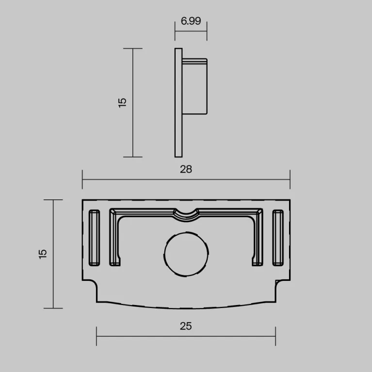 Комплект заглушек для профиля 6114 2шт Maytoni Led Strip ALM-6114-B-EC 642013 в Нижнем Новгороде