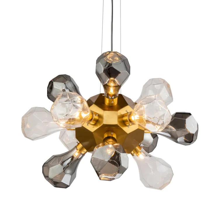 Подвесной светильник Delight Collection KR1197P-12 brass, smoky/clear в Нижнем Новгороде