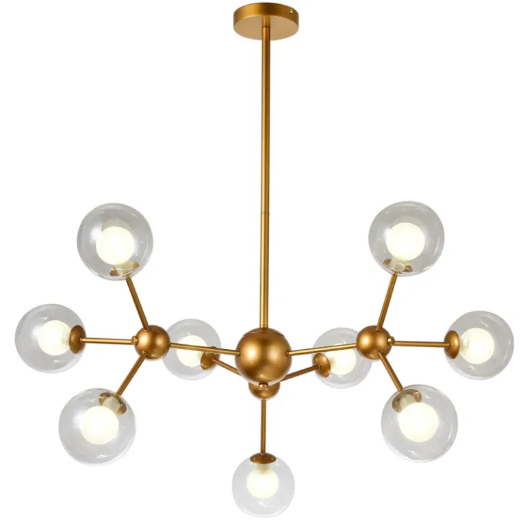 Люстра на штанге Natali Kovaltseva VENTI 81422/8C GOLD SATIN в Нижнем Новгороде