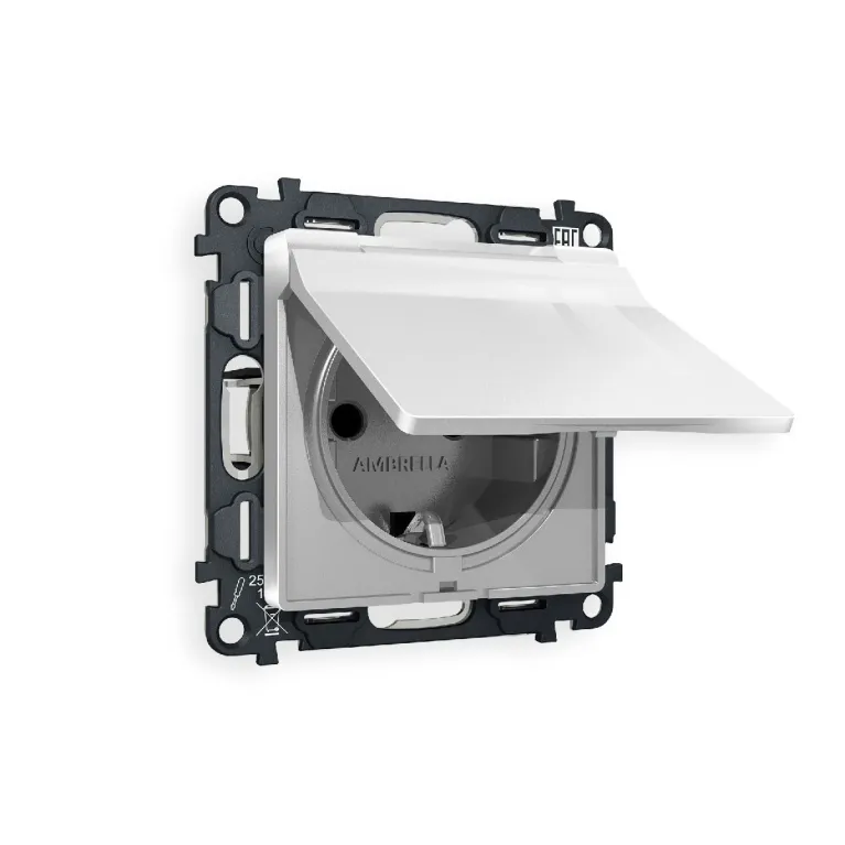 Комплект механизма розетки с/з со шторками и крышкой Ambrella Volt Alfa MA408010 в Нижнем Новгороде