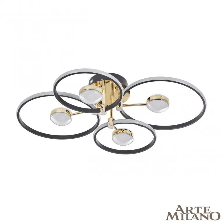 Потолочный светильник Arte Milano Ferrara 276140/4+4 BK/GD в Нижнем Новгороде