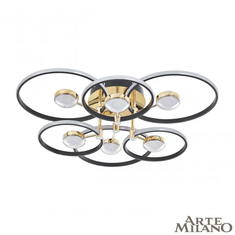 Потолочный светильник Arte Milano Ferrara 276140/6+6 BK/GD в Нижнем Новгороде
