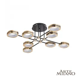 Потолочный светильник Arte Milano Ferrara 277999/8 BK/GD