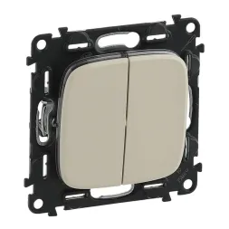 Переключатель двухклавишный Legrand Valena Allure 10А 250В слоновая кость 752808