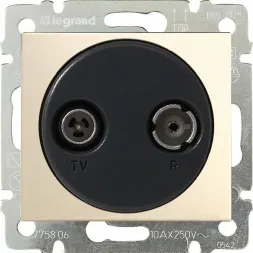 Розетка TV-R оконечная Legrand Valena слоновая кость 774333