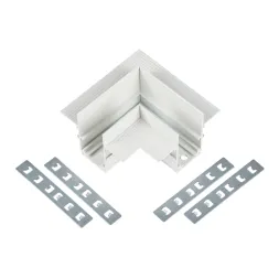 Коннектор угловой для магнитного шинопровода Myfar Accessories for MagLine 23 MT0200-CL-W