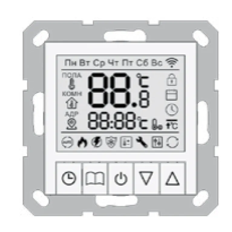 Термостат теплого пола с ЖК-дисплеем Jasmart белый, G4101W в Нижнем Новгороде