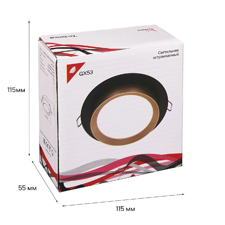 Встраиваемый светильник Reluce 53005-9.0-001RLD GX53 BK+GD в Нижнем Новгороде