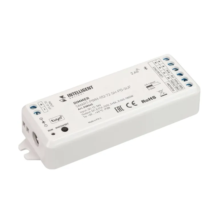 Диммер Arlight SMART-PWM-102-72-SH-PD-SUF (12-36V, 2x5A, TUYA BLE, 2.4G) 038545 в Нижнем Новгороде