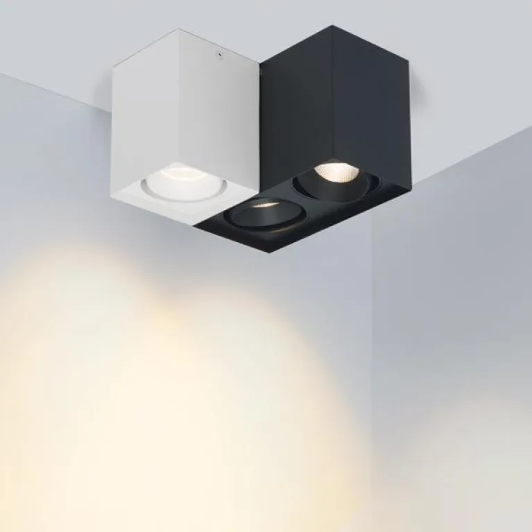 Потолочный светодиодный светильник Arlight SP-Cubus-S100x200BK-2x11W Warm White 40deg 023085(1) в Нижнем Новгороде