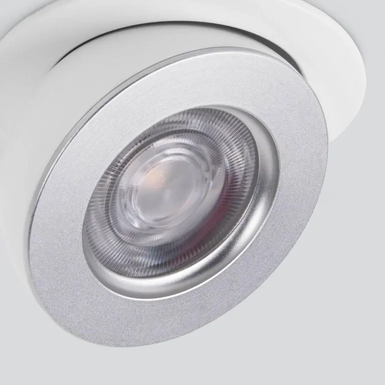 Встраиваемый светодиодный светильник Elektrostandard Pruno 25080/LED белый/серебро a060946 в Нижнем Новгороде