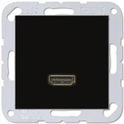 Розетка HDMI одинарная Jung A 500 черная MAA1112SW