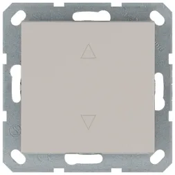 Выключатель одноклавишный для штор 10A 250V с накладкой, цвет Тауп Jasmart G3018T