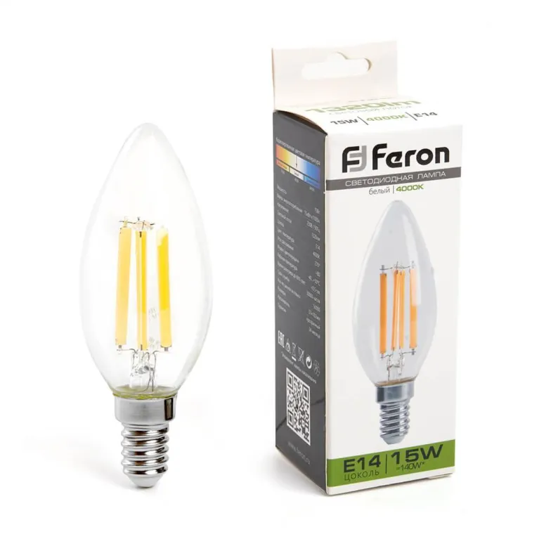 Лампа светодиодная Feron LB-717 Свеча E14 15W 4000K 38258 в Нижнем Новгороде