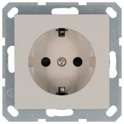 Розетка SHUKO с защитными шторками 16A 250V 2P+T, цвет Тауп Jasmart G5501T