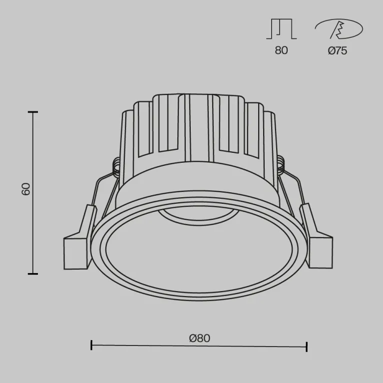 Встраиваемый светильник Maytoni Round DL058-12W2.7K-B в Нижнем Новгороде
