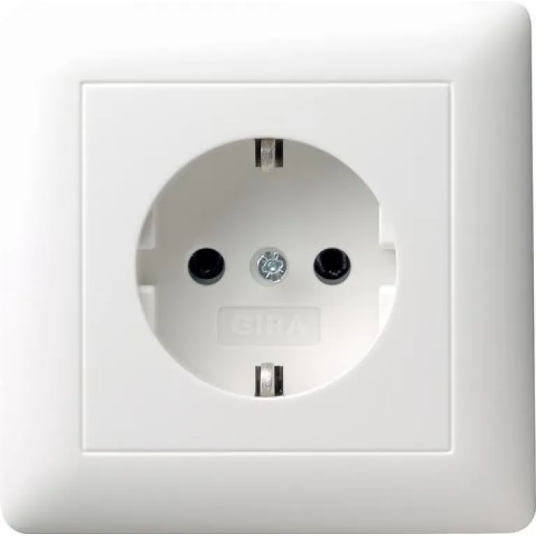 Розетка Gira Standard 55 Schuko с/з 16A 250V безвинтовой зажим чисто-белый глянцевый 044003 в Нижнем Новгороде