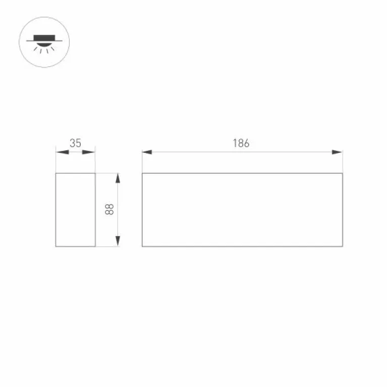 Потолочный светодиодный светильник Arlight SP-Orient-Surface-TC-S186x35-15W Day4000 031860 в Нижнем Новгороде