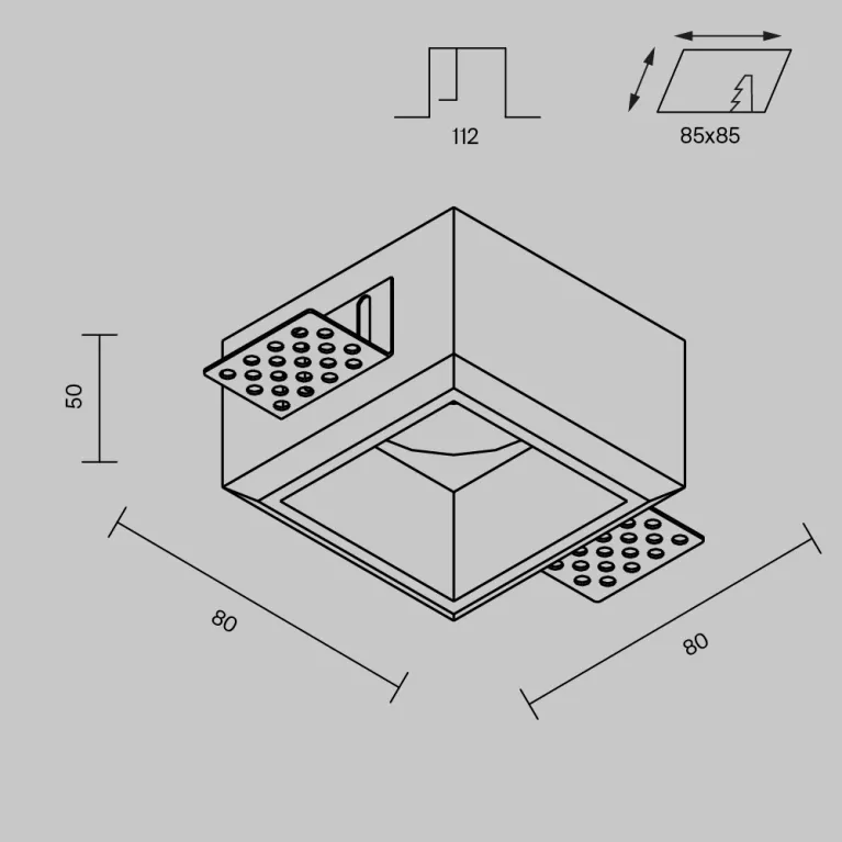 Встраиваемый светильник Maytoni Technical Gyps Modern DL131-GU10-01-W в Нижнем Новгороде