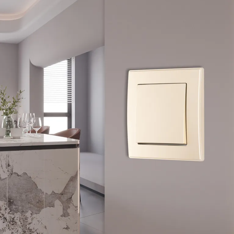 Выключатель одноклавишный Arte Milano SET06-1-30-1 shampan в Нижнем Новгороде