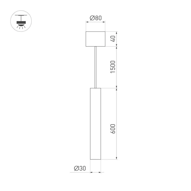 Подвесной светодиодный светильник Arlight SP-Pipe-Hang-L600-R30-9W Day4000 038615 в Нижнем Новгороде