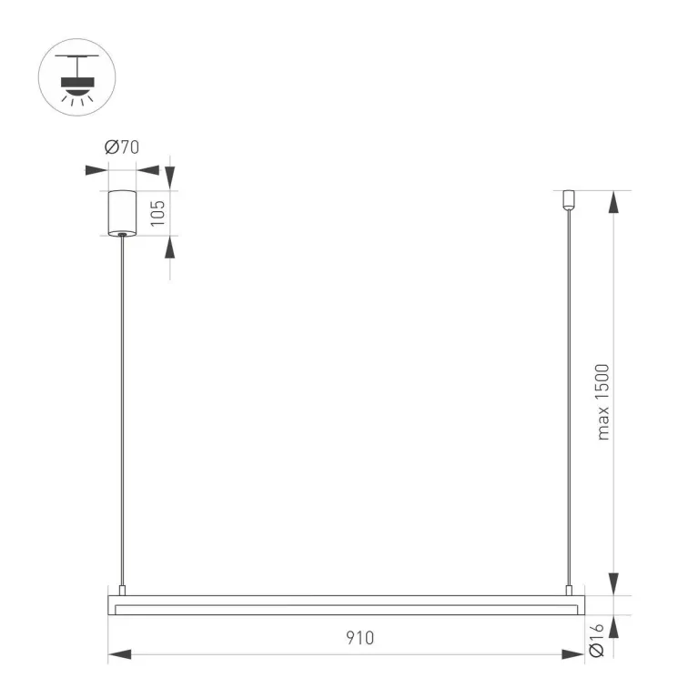 Подвесной светодиодный светильник Arlight SP-Umbra-Hang-H-L900-15W Day4000 036946 в Нижнем Новгороде
