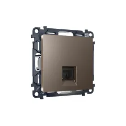 Комплект механизма телефонной розетки RJ-11(4P4C) со шторкой Ambrella Volt Alfa MA642030