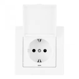 Комплект розетки с/з и шторками, защитной крышкой и рамкой Arte Milano SET06-1-41-1 white