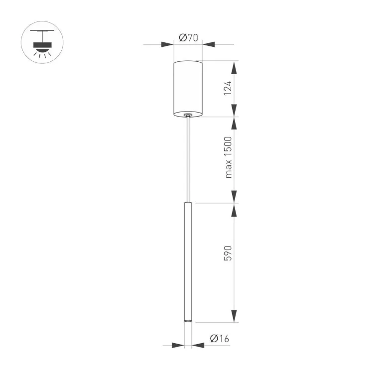 Подвесной светодиодный светильник Arlight SP-UMBRA-HANG-V-L600-10W Warm3000 036948 в Нижнем Новгороде