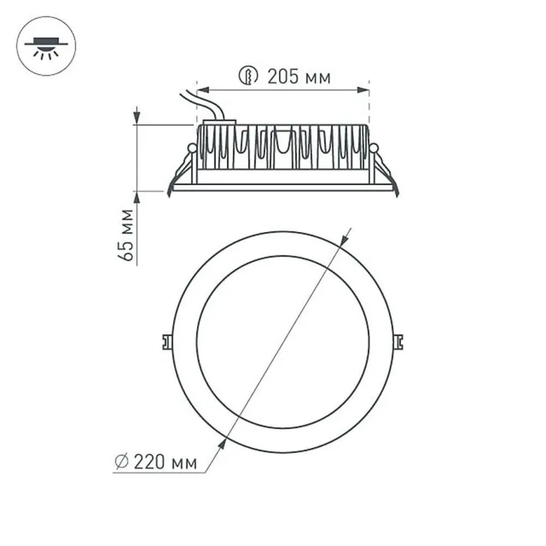 Встраиваемый светодиодный светильник Arlight LTD-220WH-Frost-30W Day White 021498 в Нижнем Новгороде